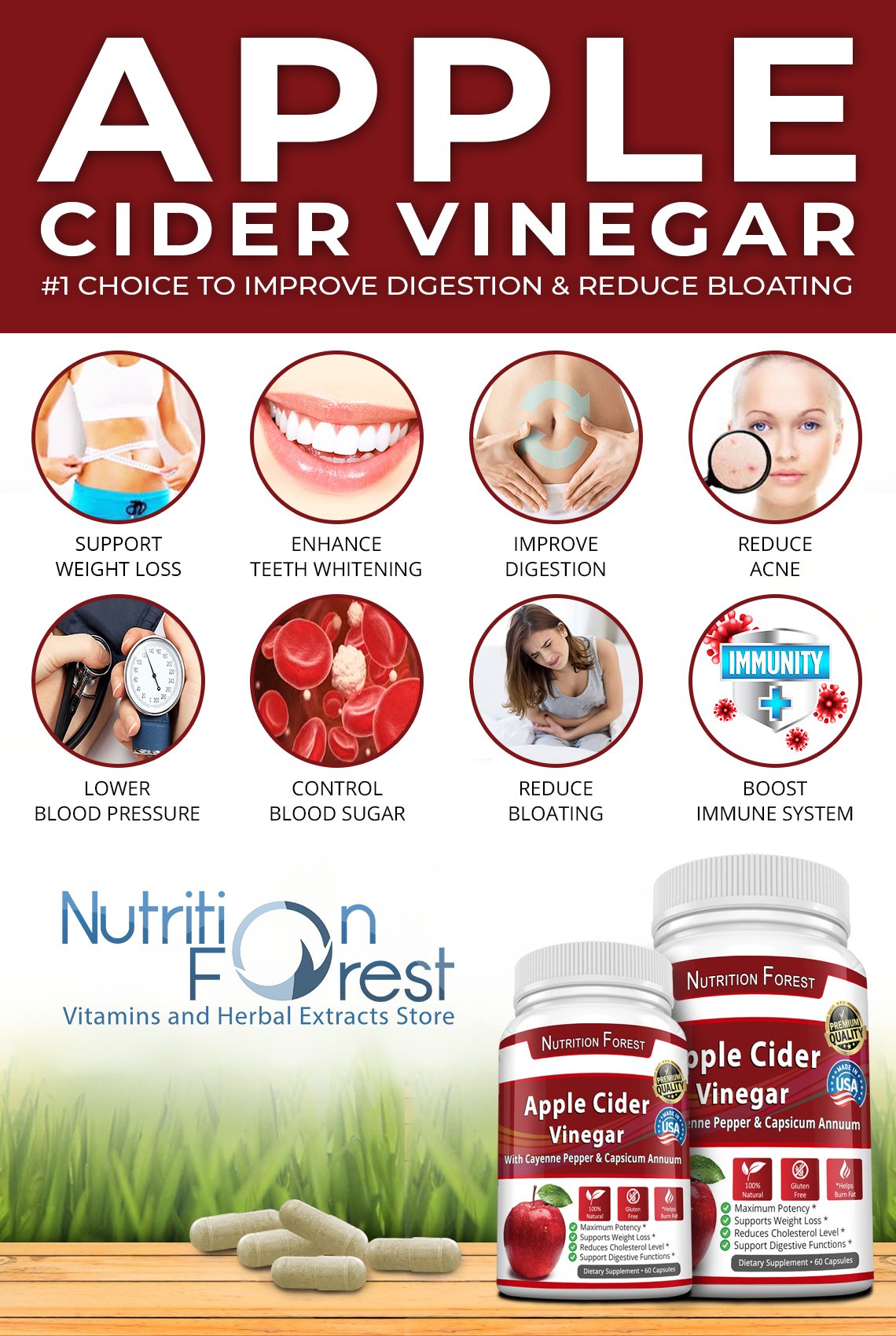 Apple Vinegar Benefits label